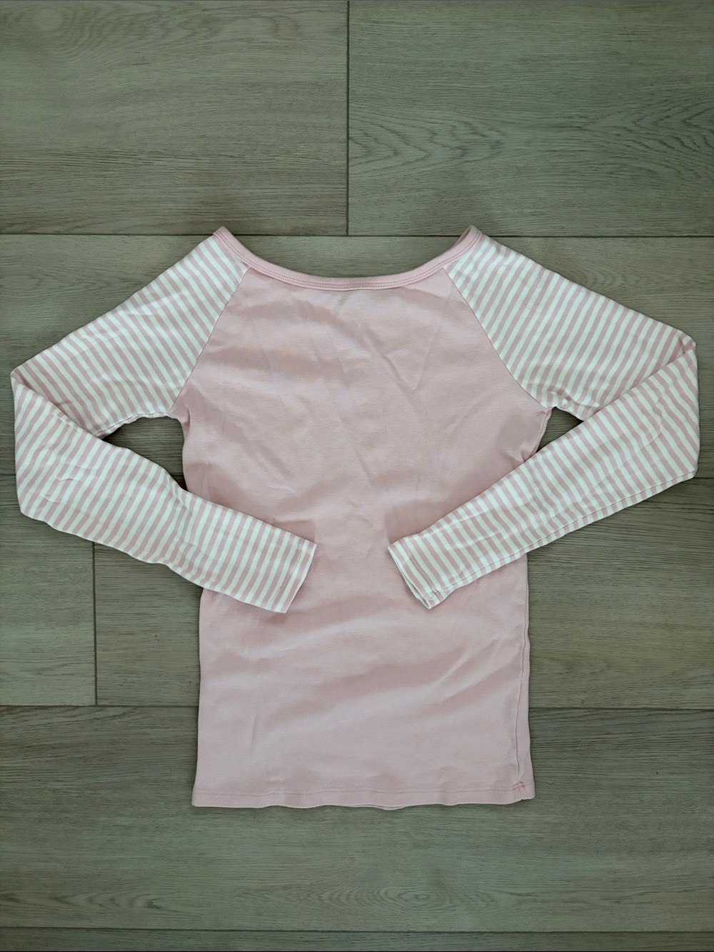 Brandy Melville Light Pink Raglan Long Sleeve Top